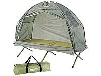 Semptec Urban Survival Technology 2in1-Zelt mit Alu-Feldbett, 1200 mm Wassersäule, 193 x 78 x 160 cm