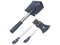 Semptec Urban Survival Technology 6in1-Multi-Werkzeug-Spaten für Outdoor mit Messer, Säge, Beil & Co.; Multitool-Taschenmesser Multitool-Taschenmesser Multitool-Taschenmesser 