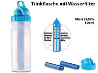 Semptec Urban Survival Technology Trinkflasche mit Wasserfilter Pro, 500ml, Filterung 99,99%, bis 1.500l