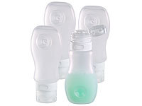 Semptec Urban Survival Technology Silikon-Reiseflasche mit Saugnapf, lebensmittelecht, 89 ml, 4er-Set