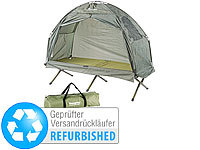 Semptec Urban Survival Technology 2in1-Zelt mit Alu-Feldbett, 1200 mm Wassersäule, Versandrückläufer; Reisekissen Reisekissen 