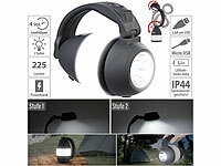 Semptec Urban Survival Technology 4in1-Akku-Campinglaterne, Hand & Tischlampe mit USB-Notlader, 225 lm