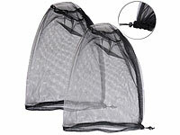 Semptec Urban Survival Technology 2er-Set Überzieh-Moskitonetze für den Kopf, 300 Mesh, schwarz