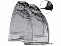 Semptec Urban Survival Technology 4er-Set Überzieh-Moskitonetze für den Kopf, 300 Mesh, schwarz