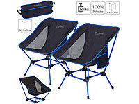 Semptec Urban Survival Technology 2-er-Set Klappbarer Campingstuhl, 2 Sitzhöhen,extra-leicht, bis 120 kg